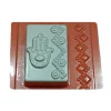 Czech Beads Exclusive Moule 1pc Hamsa Main De Fatima Yoga De L’Esprit En Plastique Fabrication De Savon De Cire Chocolat Gypse F 10