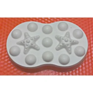 Czech Beads Exclusive Moule 1pc Étoile De Mer Barre De Massage Tampon Ovale En Plastique Fabrication De Savon De Cire Chocolat G 6