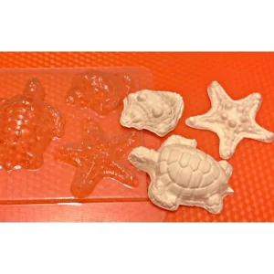 Czech Beads Exclusive Moule 1pc Mer Animaux Marins En Plastique Fabrication De Savon De Cire Chocolat Gypse Fromage Cookies Géla 6