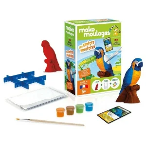 Mako Creations Moulage Enfant Coffret Moulage En Plâtre – Espèces Protégées – Ara Bleu 7