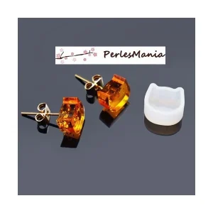 Perlesmania PAX 5 MOULE EN SILICONE Pendentif CHAT 10mm Utilisation FIMO RESINE S1186538 6