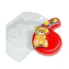 Czech Beads Exclusive Moule 1pc Ours En Peluche Numéro 6 D’Anniversaire D’Enfants De Bébé Célébration En Plastique De Savon La F 7