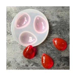 Perlesmania S11117923 PAX 1 Moule En Silicone 3 Pendentifs Gouttes Pour Creation Fimo Cernit Resine 6