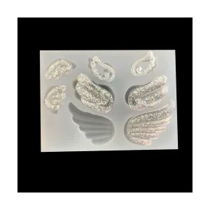 Perlesmania S110116793 PAX 1 Moule En Silicone Pendentif Aile D’ange Pour Creation Fimo Resine 6