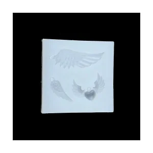 Perlesmania S110116784 PAX 1 Moule En Silicone Pendentif Aile D’Ange Pour Creation Fimo Resine 6