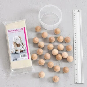 Efco Kit Moulage Pâte à Modeler Effet Terre Cuite Blanche Séchant à L’air, 500 Gr, Keramiplast Glaise 12