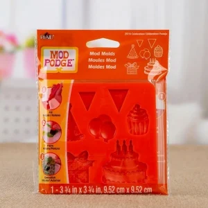 Mod Podge Kit Moulage Moule Mod Mold Célébration, 7 Designs, Planche 95 X 95 Mm En Silicone Extra Flexible Anniversaire 8