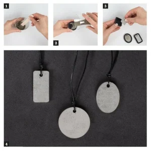 Rayher Kit Moulage Moule à Bijoux Ovale Pour Béton, Pendentif En Caoutchouc Flexible, 3,9 Cm, Remplissage 7 Mm 8