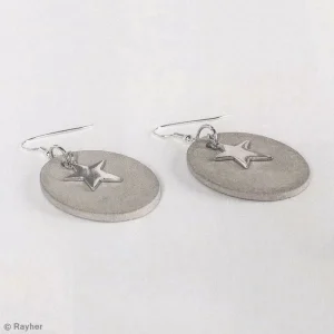 Rayher Kit Moulage Moule à Bijoux Ovale Pour Béton, Pendentif En Caoutchouc Flexible, 3,9 Cm, Remplissage 7 Mm 10