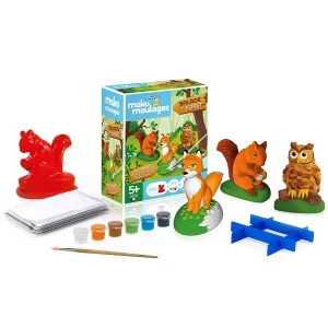 Mako Creations Moulage Enfant Coffret Moulages En Plâtre – Balade En Forêt – 3 Moules 6