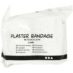 Creativ Company Bande Plâtrée Bandes Plâtrées – 7,5 Cm X 2,7 M – 2 Pcs 6