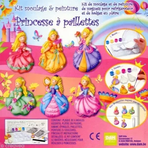 4M Moulage Enfant Kit Moulage Et Peinture – Princesse à Paillettes 9