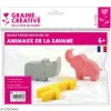 Graine Créative Moule Savon Moule à Savons Fantaisie – Animaux De La Savane – 3 Pcs 7