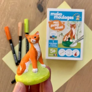 Mako Creations Moulage Enfant Coffret Moulage En Plâtre – Mon Petit Chat – Mako Moulages – 1 Moule 9