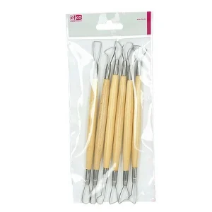 Artif Kit Moulage Lot De 6 Mirettes En Bois Et Acier, 20 Cm, Modelage, Argile 6
