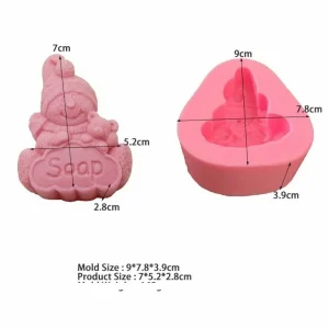 Czech Beads Exclusive 1pc Bonhomme De Neige Savon Noël 3D Silicone Savon Moule Argile Gypse Moule Uv Résine Cire Bougie Ch 6