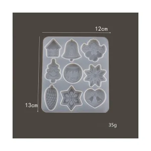 Perlesmania S11655791 PAX 1 Moule En Silicone Noel 13 Par 12 Cm Pour Creation Fimo Cernit Resine 8