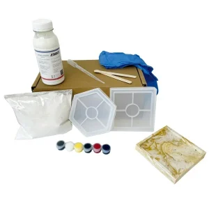 Plâtre De Moulage Kit Jesmonite – Sous-verres – AC100 Mini – 2 Pcs 10