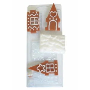 Czech Beads Exclusive Moule 1pc Pain D’épice Candy Cookie Maison De Noël De Noël Ornement En Plastique De Savon La Fabrication D 6