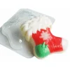 Czech Beads Exclusive Moule 1pc Chaussette De Noël Avec Flocon De Neige De Santa De Noël De Noël De Noël Ornement En Plastique D 7