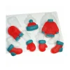 Czech Beads Exclusive Moule 1pc Tricoté Des Vêtements Chauds, Des Mitaines Pull Chapeau Foulard Mini De Noël De Noël Ornement En 5