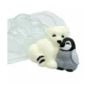 Czech Beads Exclusive Moule 1pc Dessins Kawaii Animaux Bébé Ours Pingouin Amis Les Animaux En Plastique De Savon La Fabrication 5