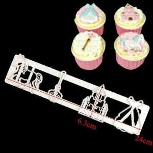 Czech Beads Exclusive Moule Princesse De Conte De Fées Cheval à L’emporte-pièce, 3D En Plastique De Chocolat Savon Gâteau, Fonda 9
