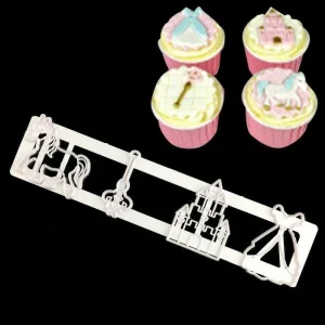 Czech Beads Exclusive Moule Princesse De Conte De Fées Cheval à L’emporte-pièce, 3D En Plastique De Chocolat Savon Gâteau, Fonda 13