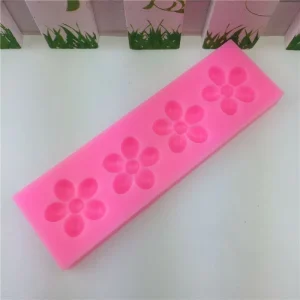 Czech Beads Exclusive Moule 4 Dessin Animé De Fleurs, De 3D En Silicone De Chocolat Savon Gâteau, Fondant Gâteau, L’Argile De Ré 9