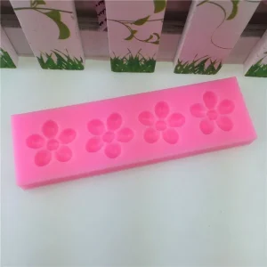 Czech Beads Exclusive Moule 4 Dessin Animé De Fleurs, De 3D En Silicone De Chocolat Savon Gâteau, Fondant Gâteau, L’Argile De Ré 11