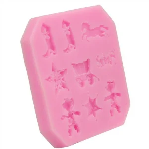 Czech Beads Exclusive Moule Star Bottes De Cheval De Cow-boy De L’Ouest Sauvage Les Enfants, 3D En Silicone De Chocolat Savon Gâ 15