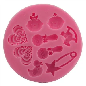 Czech Beads Exclusive Moule Bébé Jumeaux Jouet De Bricolage, 3D En Silicone De Chocolat Savon Gâteau, Fondant Gâteau, L’Argile D 11