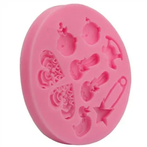 Czech Beads Exclusive Moule Bébé Jumeaux Jouet De Bricolage, 3D En Silicone De Chocolat Savon Gâteau, Fondant Gâteau, L’Argile D 15