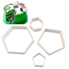 Czech Beads Exclusive Moule 4 La Taille Des Hexagones Joueur De Football, 3D En Plastique De Chocolat Savon Gâteau, Fondant L’Ar 14