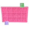 Czech Beads Exclusive Moule Bois Nombre Alphabet Anniversaire Personnalisé, Le Conseil Scolaire De 3D En Silicone De Chocolat Sa 19