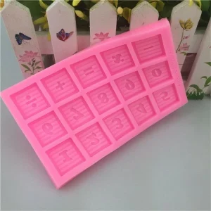 Czech Beads Exclusive Moule Bois Nombre Alphabet Anniversaire Personnalisé, Le Conseil Scolaire De 3D En Silicone De Chocolat Sa 9