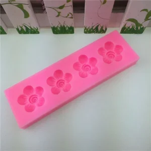 Czech Beads Exclusive Moule 4 Spirale De Fleurs, De 3D En Silicone De Chocolat Savon Gâteau, Fondant Gâteau, L’Argile De Résine, 15