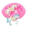 Czech Beads Exclusive Moule Le Cheval De Course Fleurs, 3D En Silicone De Chocolat Savon Gâteau, Fondant Gâteau, L’Argile De Rés 17