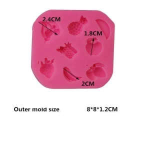 Czech Beads Exclusive Moule Mélanger Les Fruits Poupée De La Nourriture, De La 3D En Silicone De Chocolat Savon Gâteau, Fondant 9