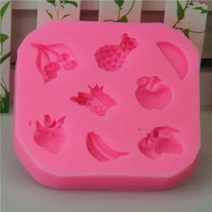 Czech Beads Exclusive Moule Mélanger Les Fruits Poupée De La Nourriture, De La 3D En Silicone De Chocolat Savon Gâteau, Fondant 15