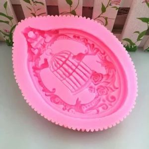 Czech Beads Exclusive Moule Baroque De Luxe Cage D’Oiseau Pendentif Décoration, 3D En Silicone De Chocolat Savon Gâteau, Fondant 9