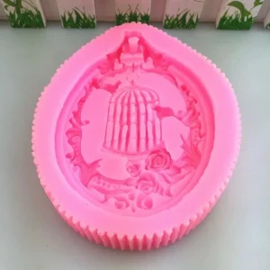 Czech Beads Exclusive Moule Baroque De Luxe Cage D’Oiseau Pendentif Décoration, 3D En Silicone De Chocolat Savon Gâteau, Fondant 11
