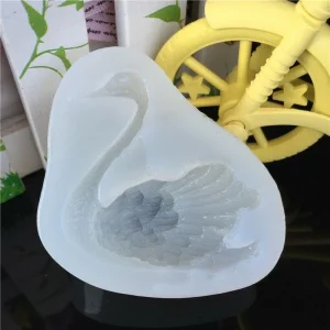 Czech Beads Exclusive Moule Cygne Oiseau De Mariage, 3D En Silicone De Chocolat Savon Gâteau, Fondant Gâteau, L’Argile De Résine 13