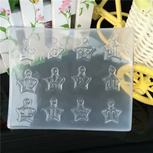 Czech Beads Exclusive Moule Les Signes Du Zodiaque Constellation D’Étoiles De Pendentifs, De La 3D En Silicone De Chocolat Savon 11