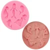 Czech Beads Exclusive Moule Sirène Filles Dauphins, 3D En Silicone De Chocolat Savon Gâteau, Fondant Gâteau, L’Argile De Résine, 17