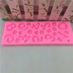 Czech Beads Exclusive Moule Mix Star Cœur Des Numéros D’Anniversaire, 3D En Silicone De Chocolat Savon Gâteau, Fondant Gâteau, L 11