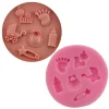 Czech Beads Exclusive Moule Douche De Bébé Mélanger De Nouveau-nés, 3D En Silicone De Chocolat Savon Gâteau, Fondant Gâteau, L’A 17