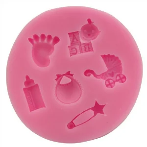 Czech Beads Exclusive Moule Douche De Bébé Mélanger De Nouveau-nés, 3D En Silicone De Chocolat Savon Gâteau, Fondant Gâteau, L’A 9