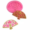 Czech Beads Exclusive Moule Fleur De Mode De Princesse Fan, 3D En Silicone De Chocolat Savon Gâteau, Fondant Gâteau, L’Argile De 17