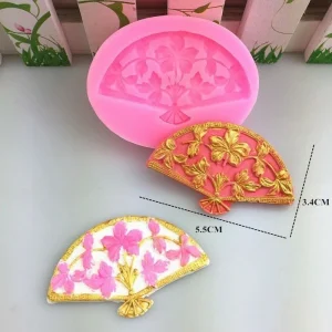 Czech Beads Exclusive Moule Fleur De Mode De Princesse Fan, 3D En Silicone De Chocolat Savon Gâteau, Fondant Gâteau, L’Argile De 13